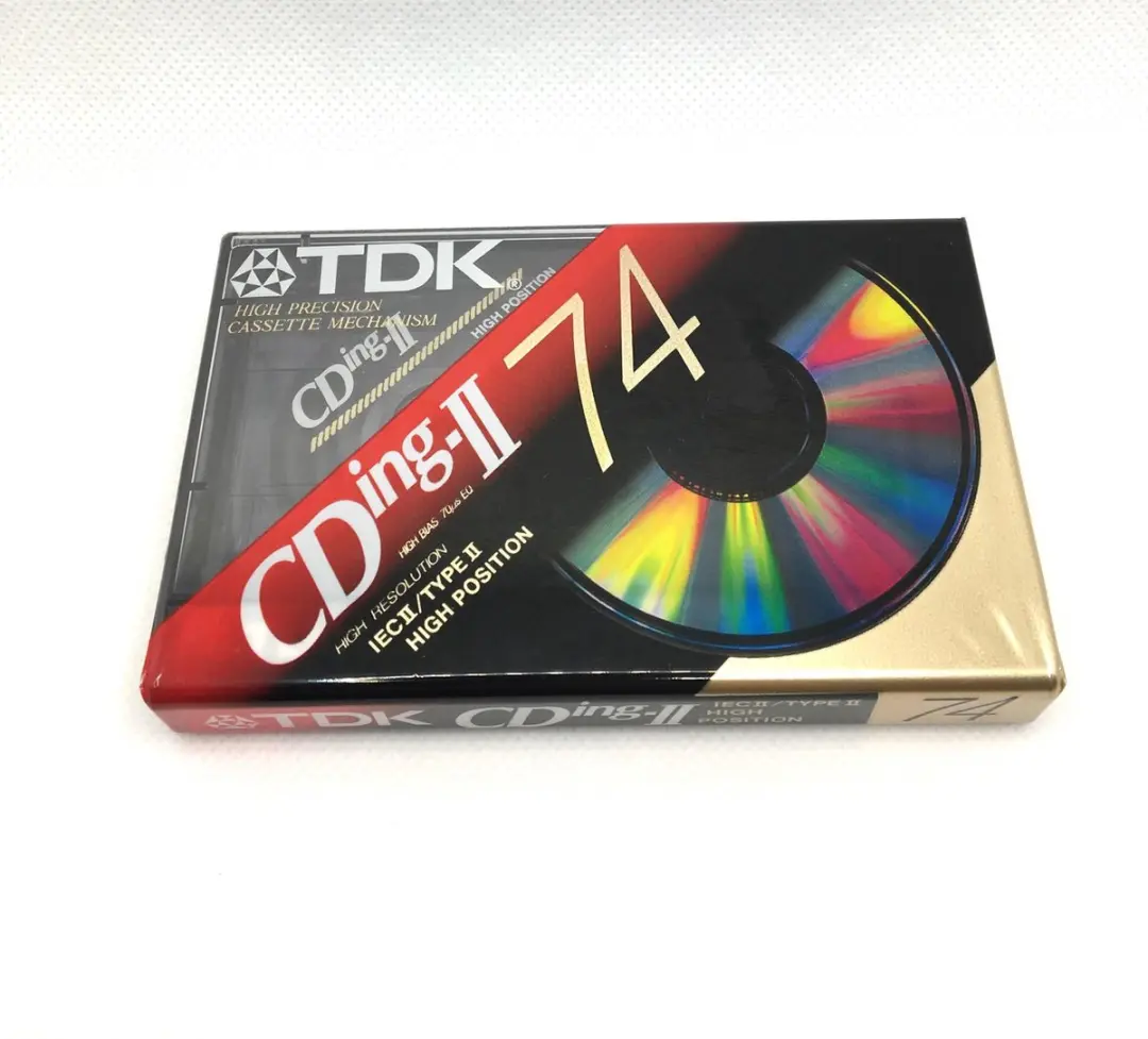 Audio Cassette Tape TDK 74 CDing-II high position  / Uiterst geschikt voor alle