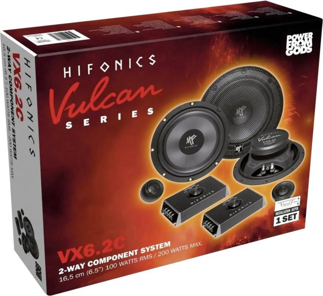Hifonics VX-6.2C 2-weg inbouwluidsprekerset - 200W - afbeelding 2 van 4