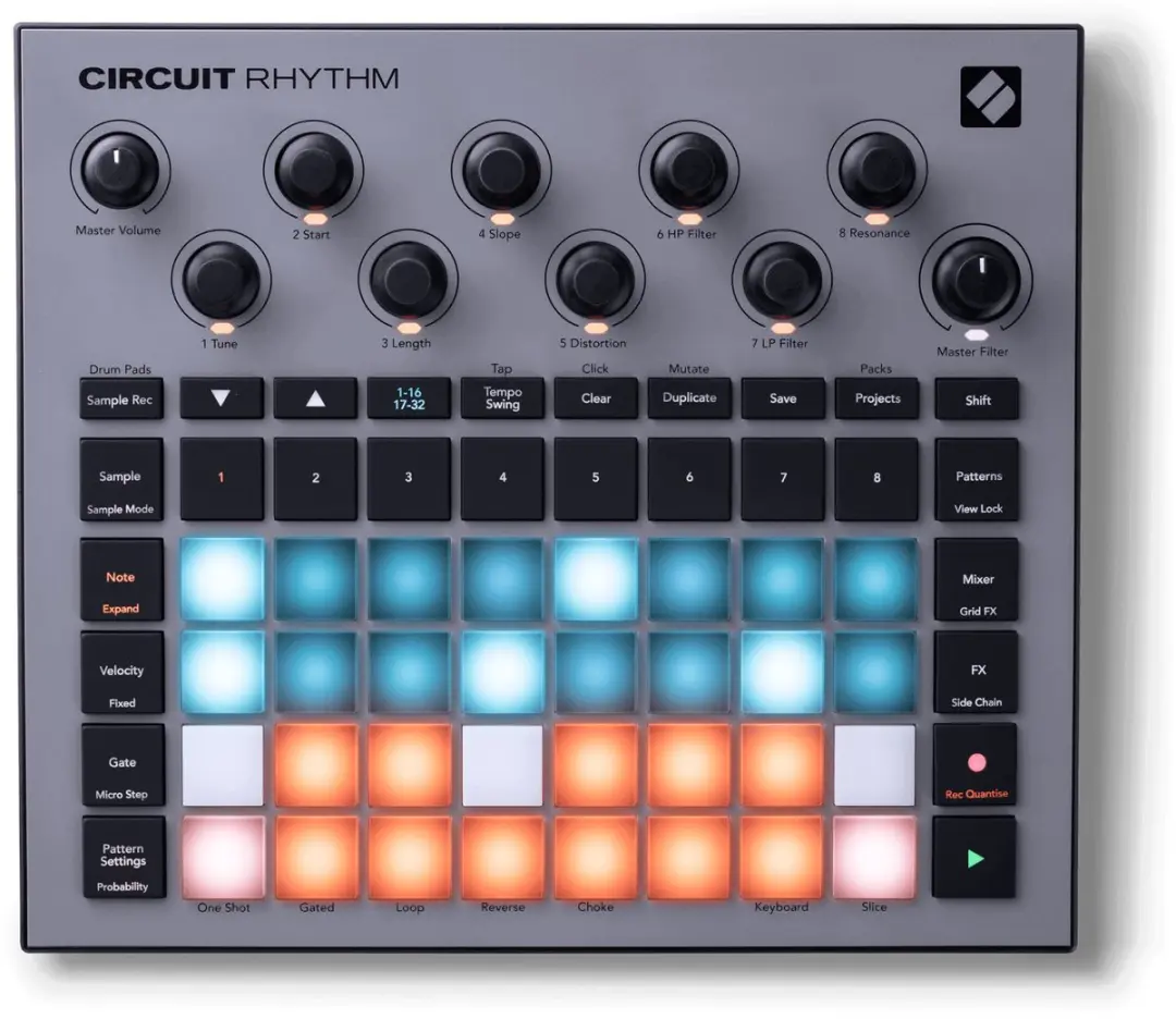 Novation Circuit Rhythm AMS-CIRCUIT-RHYTHM Groovebox - Zwart - afbeelding 3 van 6