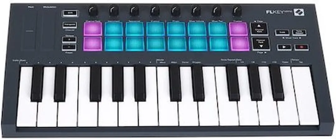 Novation Launchkey Mini 25 MK4 - MIDI Keyboard Controller - 2 Octaven Mini-Toetsen - 16 FSR Drumpad - 8 Encoders - OLED Display - USB-C - DAW Integratie - afbeelding 2 van 6