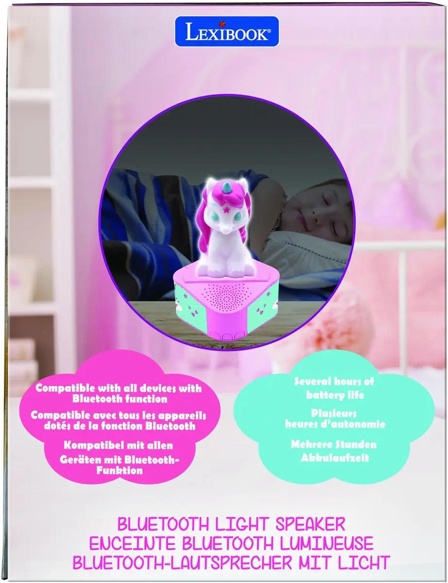 Lexibook BTD80UNI Bluetooth Luidspreker Unicorn - Roze - afbeelding 5 van 6