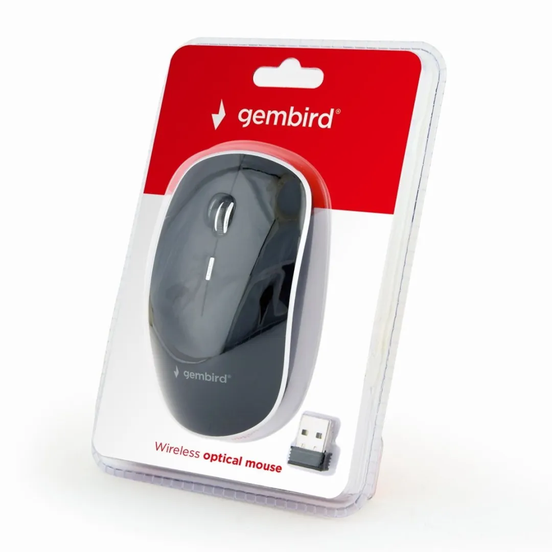 Gembird MUSW-4B-01 Draadloze USB Muis 4 Knoppen - 800-1600 DPI - Zwart