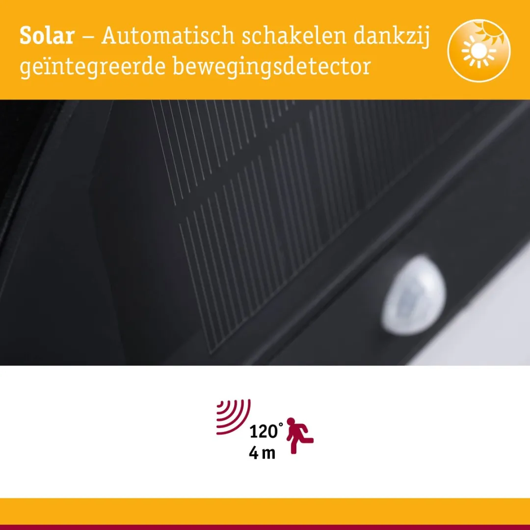 Paulmann Elios Bewegingsmelder Wandarmatuur 3000K - Antraciet - afbeelding 6 van 6