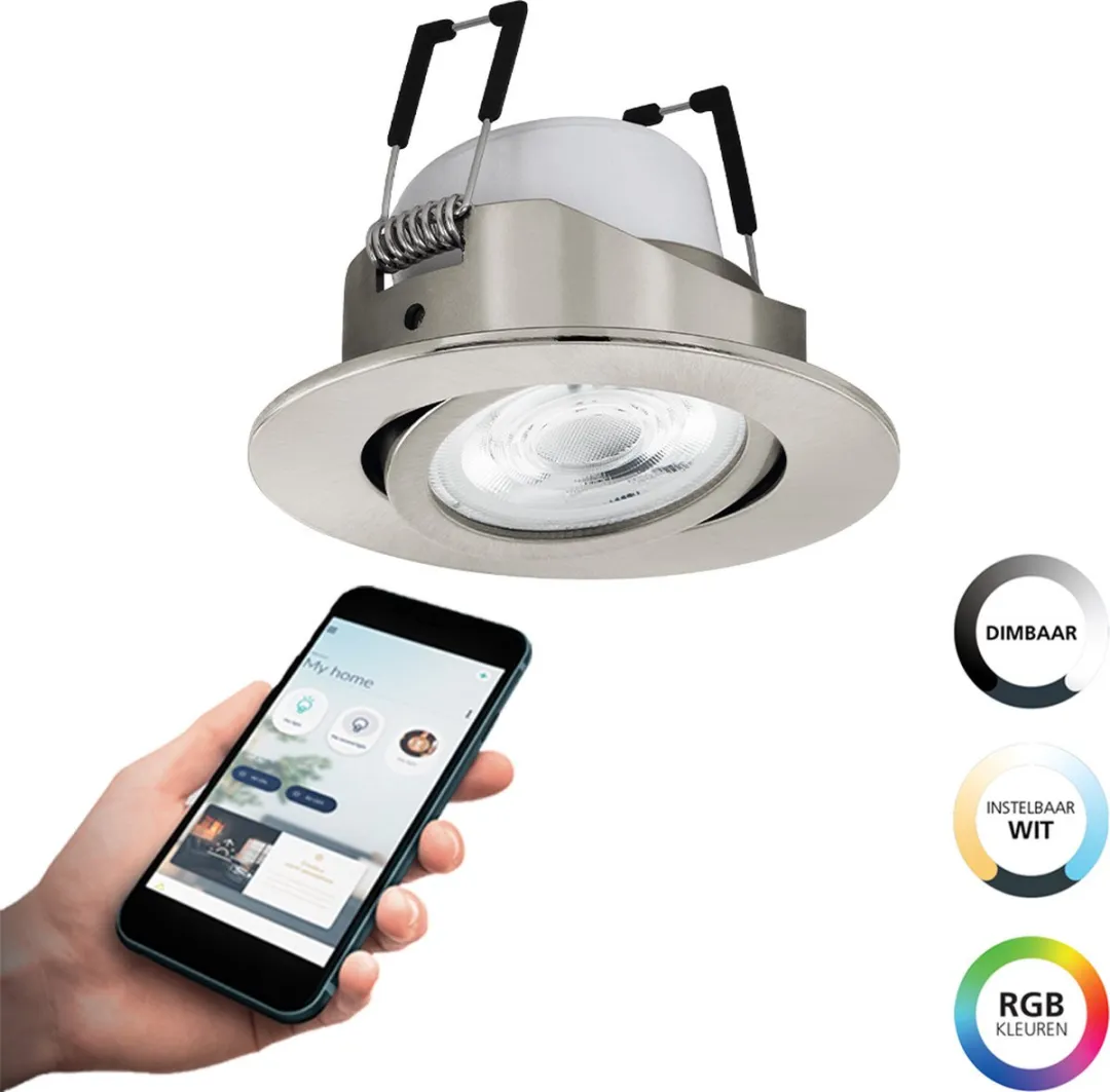 EGLO connect.z Saliceto-Z Smart Inbouwspot Ø8,8cm