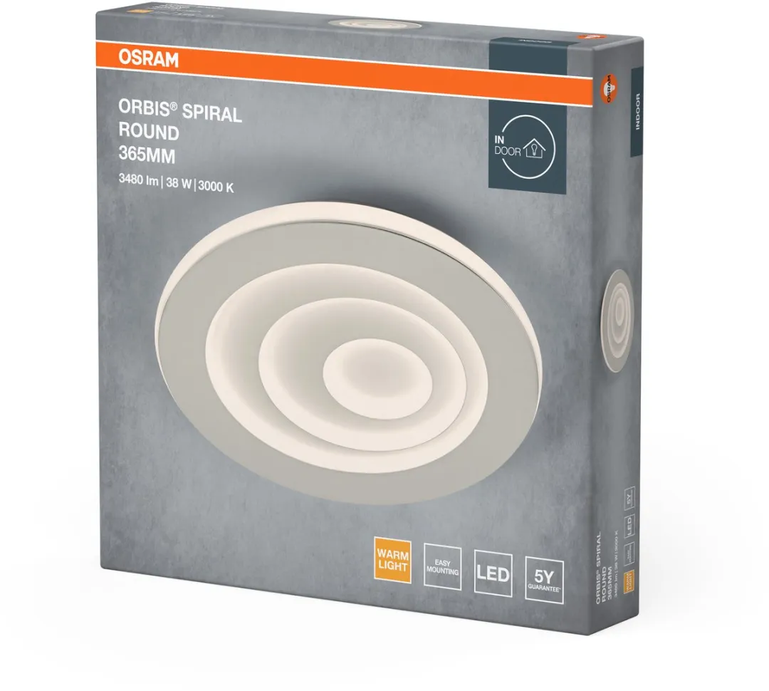 Osram Orbis Spiral Round LED Plafondlamp 365mm - 38W 2400lm Warmwit - afbeelding 6 van 6