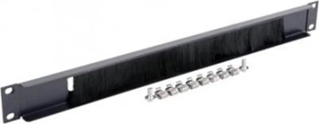 Gembird 19A-BRUSH-02 Kabelinvoerbos 1U - Zwart - afbeelding 2 van 2