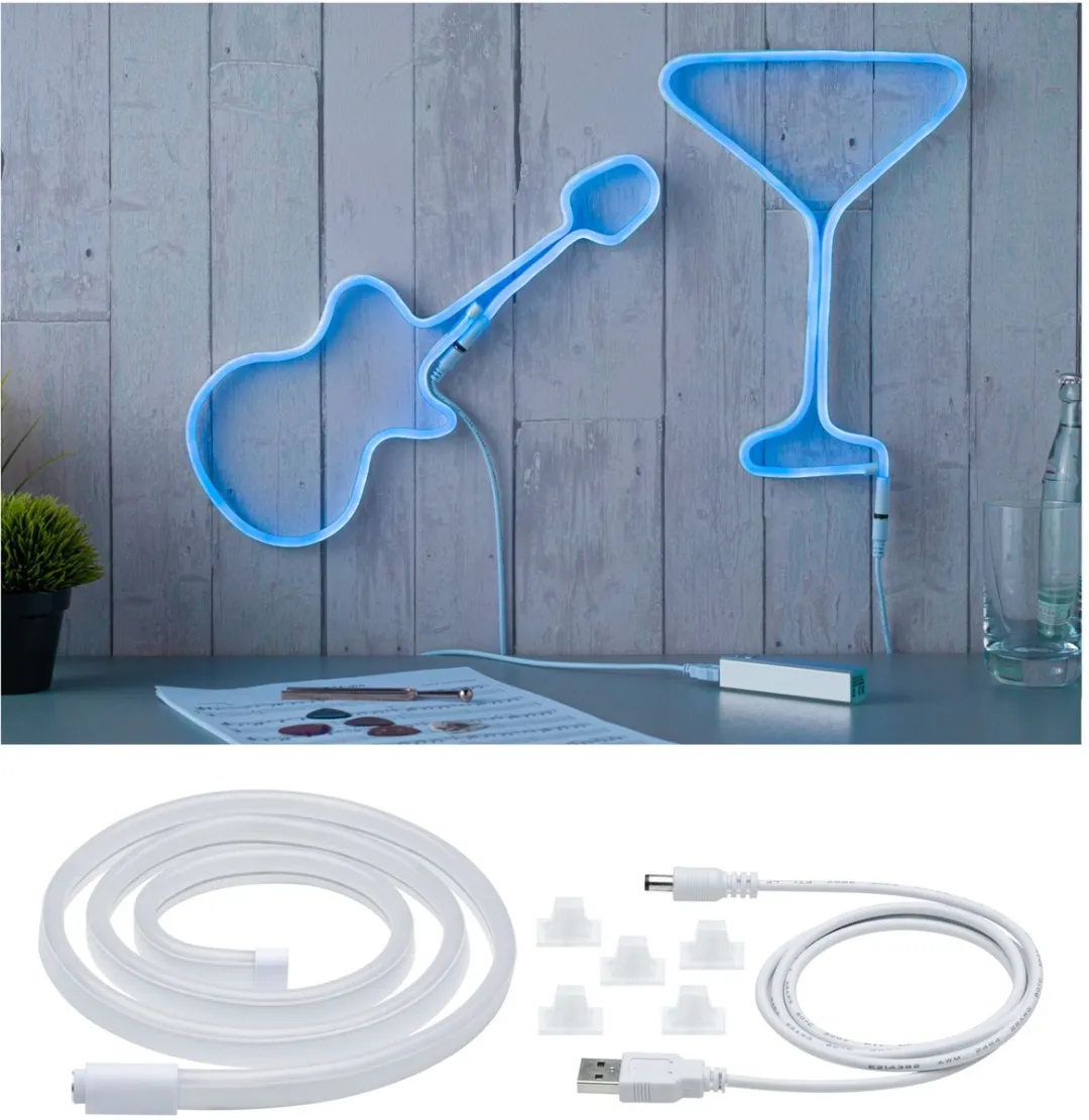 Paulmann USB LED Strip Colorflex Neon Blauw 1m - 4,5W