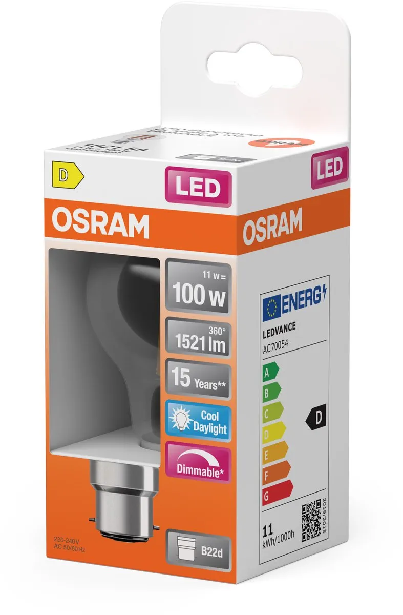 Osram LED-lamp Superstar Classic A100 11W B22d - 1521 Lm - Helder