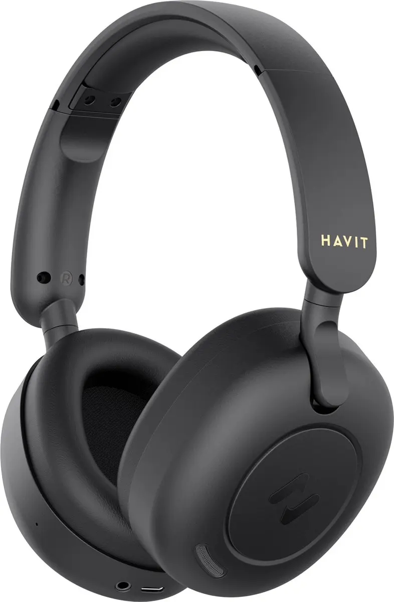 Havit H655BT Hybride ANC Draadloze Koptelefoon - Zwart - afbeelding 6 van 6