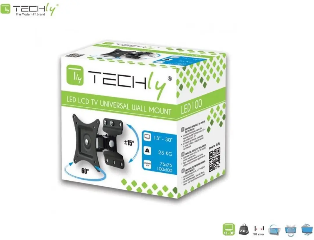 Techly ICA-LCD-201BK TV-bevestiging - Zwart - afbeelding 6 van 6