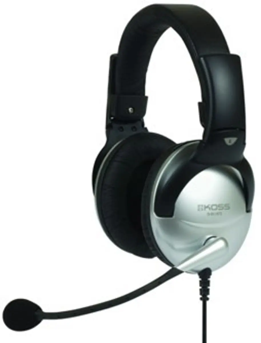 Koss SB45 USB Stereo OnEar Headset - Zilver/Zwart - afbeelding 4 van 4