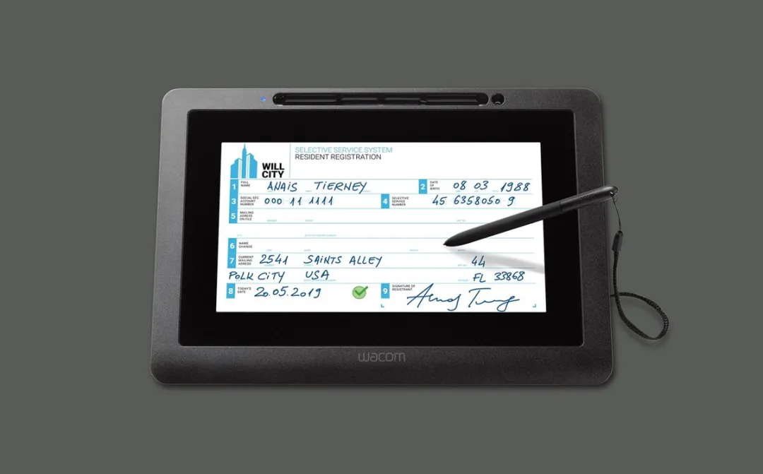 Wacom DTU-1031AX Tekentablet - 10.1" Display - Zwart