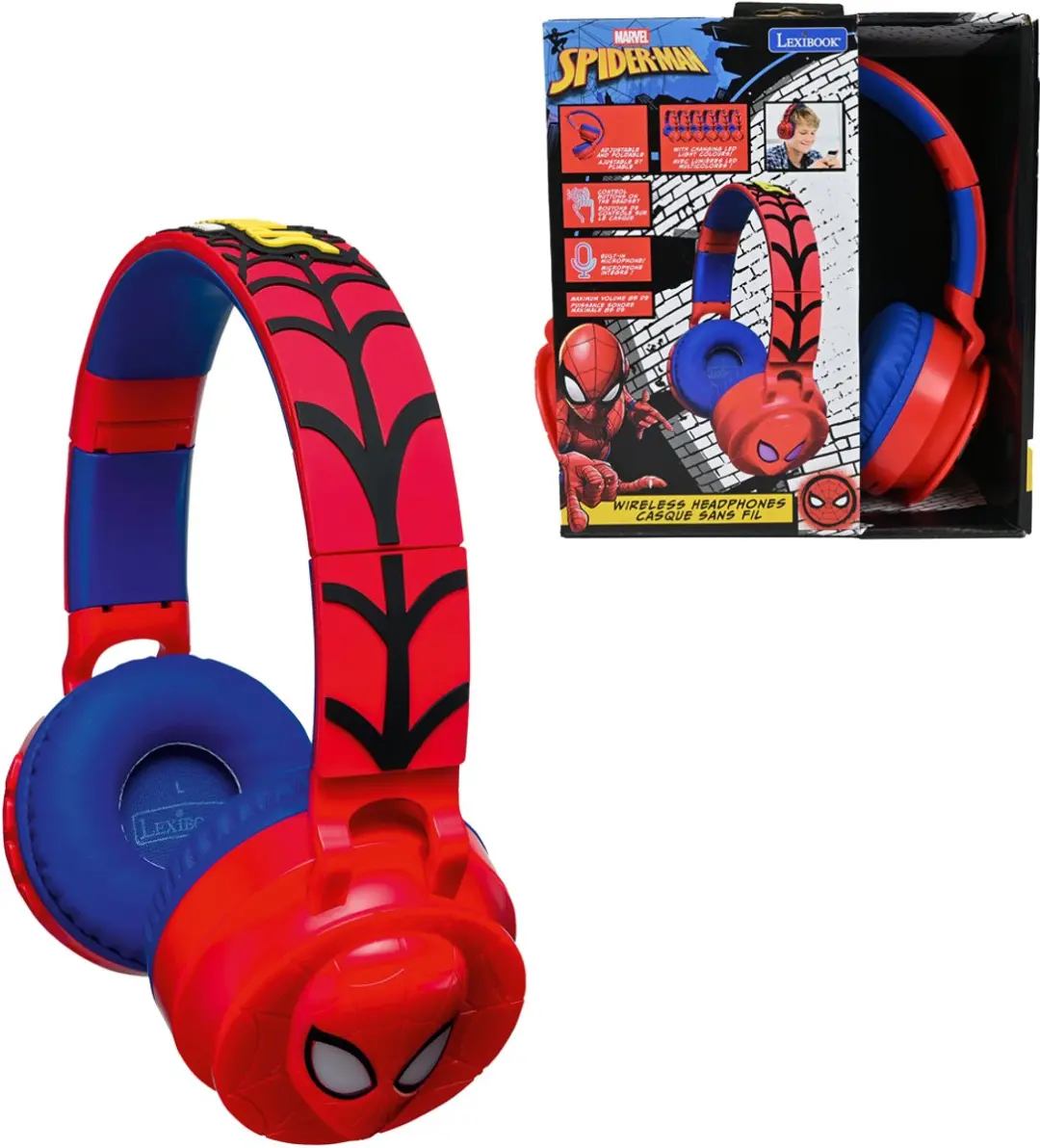 Lexibook Spider-Man Bluetooth Koptelefoon HPBT015SP - Rood - afbeelding 2 van 6