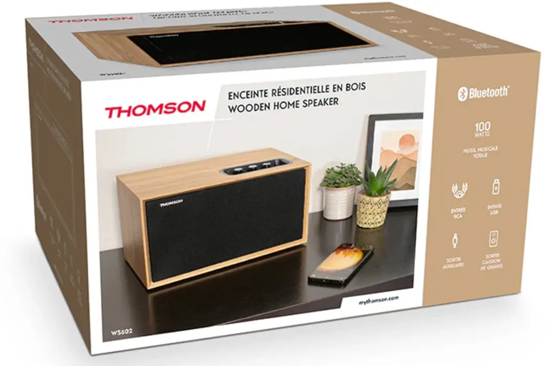 Thomson WS502 Bluetooth Luidspreker - 100W - Hout - afbeelding 2 van 6