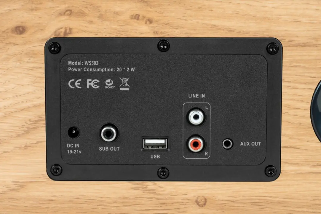 Thomson WS502 Bluetooth Luidspreker - 100W - Hout - afbeelding 6 van 6