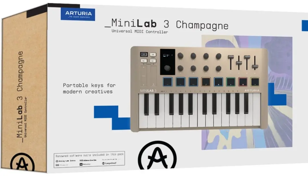 Arturia MiniLab 3 231508 MIDI-keyboard - Champagne - afbeelding 4 van 6
