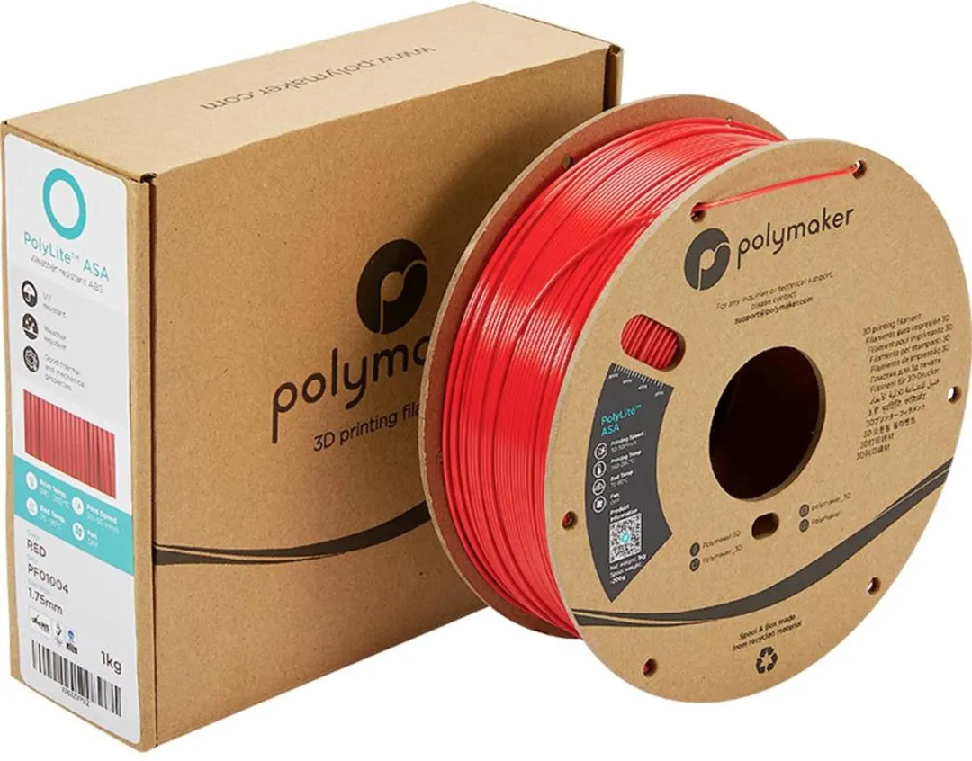 Polymaker PolyLite ASA Filament 1.75mm 1000g - Rood