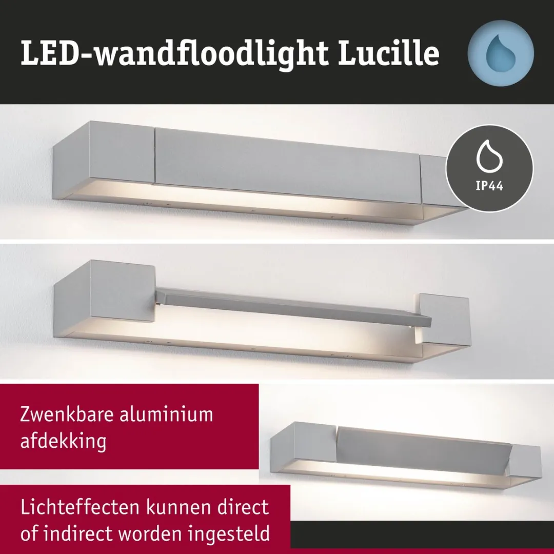 Paulmann Selection Lucille LED Wandlamp IP44 1000lm - Alu mat