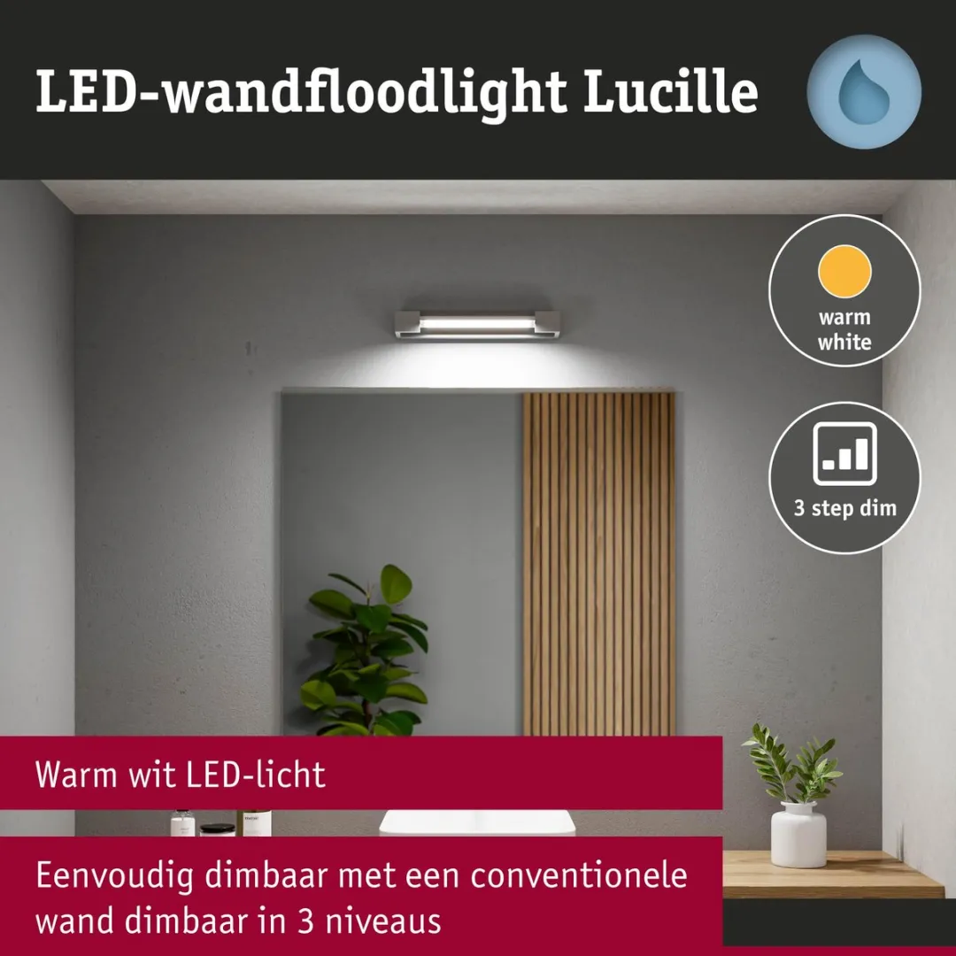 Paulmann Selection Lucille LED Wandlamp IP44 1000lm - Alu mat - afbeelding 6 van 6