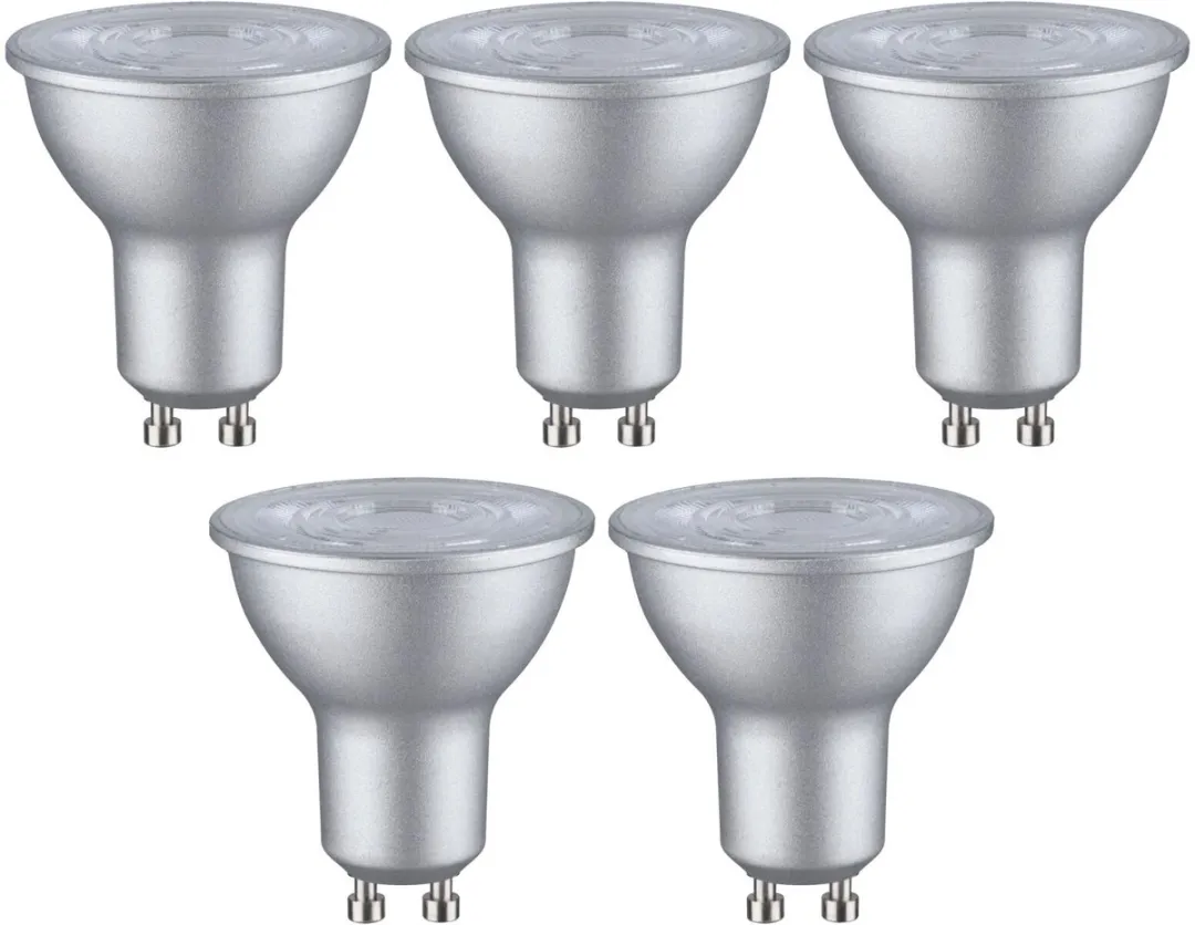 Paulmann LED Reflector GU10 Set - 5x4,9W 460lm 2700K - 5 Stuks