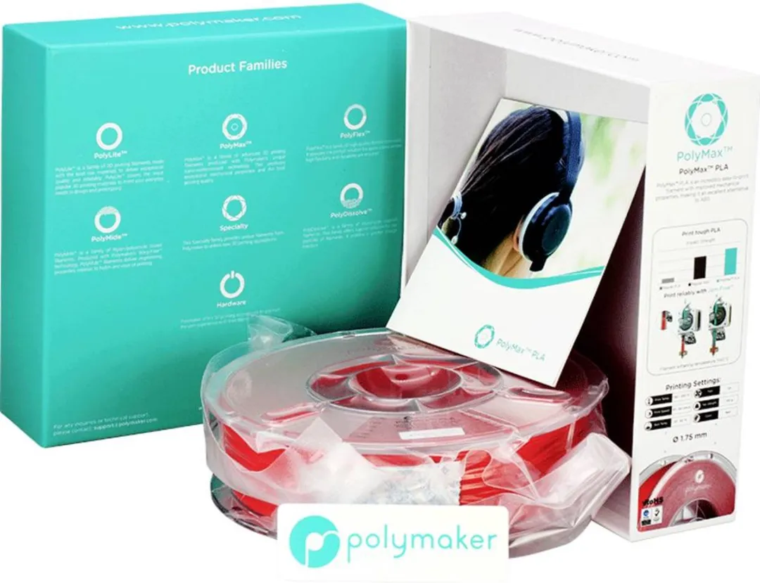 Polymaker PolyMAX Tough Filament PA06004 - 1.75mm 750g Rood