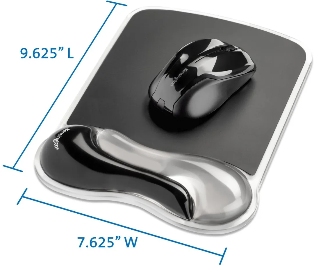 Kensington Duo Gel Ergonomische Muismat Met Polssteun - Zwart/Smoke