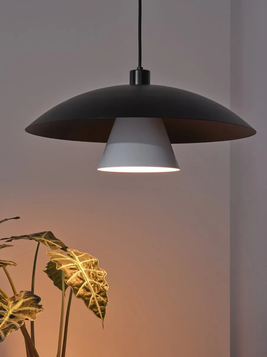Osram Decor Vliegende Paddenstoel Hanglamp E27 - 500mm - Zwart/Wit