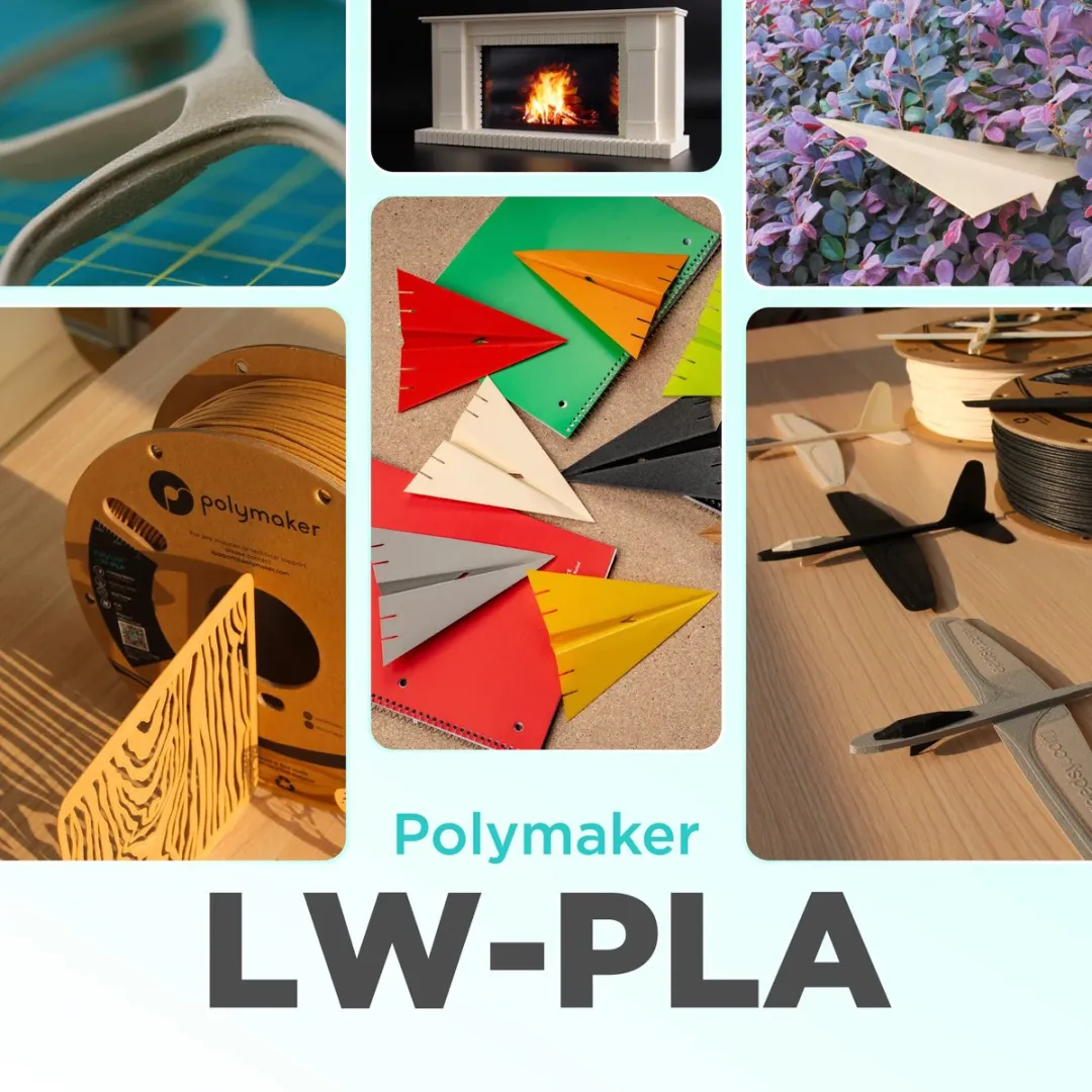 Polymaker PolyLite LW-PLA Filament 1,75mm - Wit