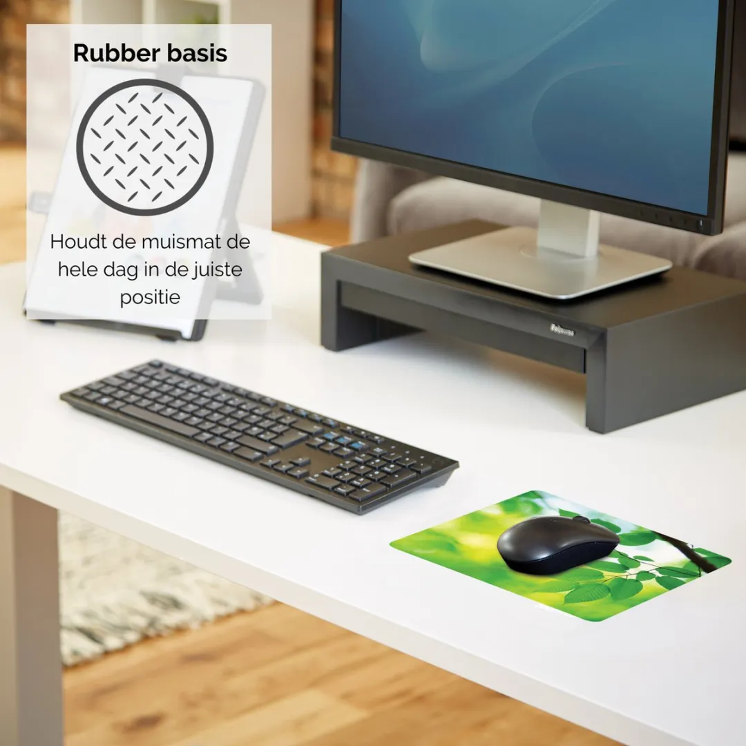 Fellowes Earth Series Muismat Bladeren - Groen