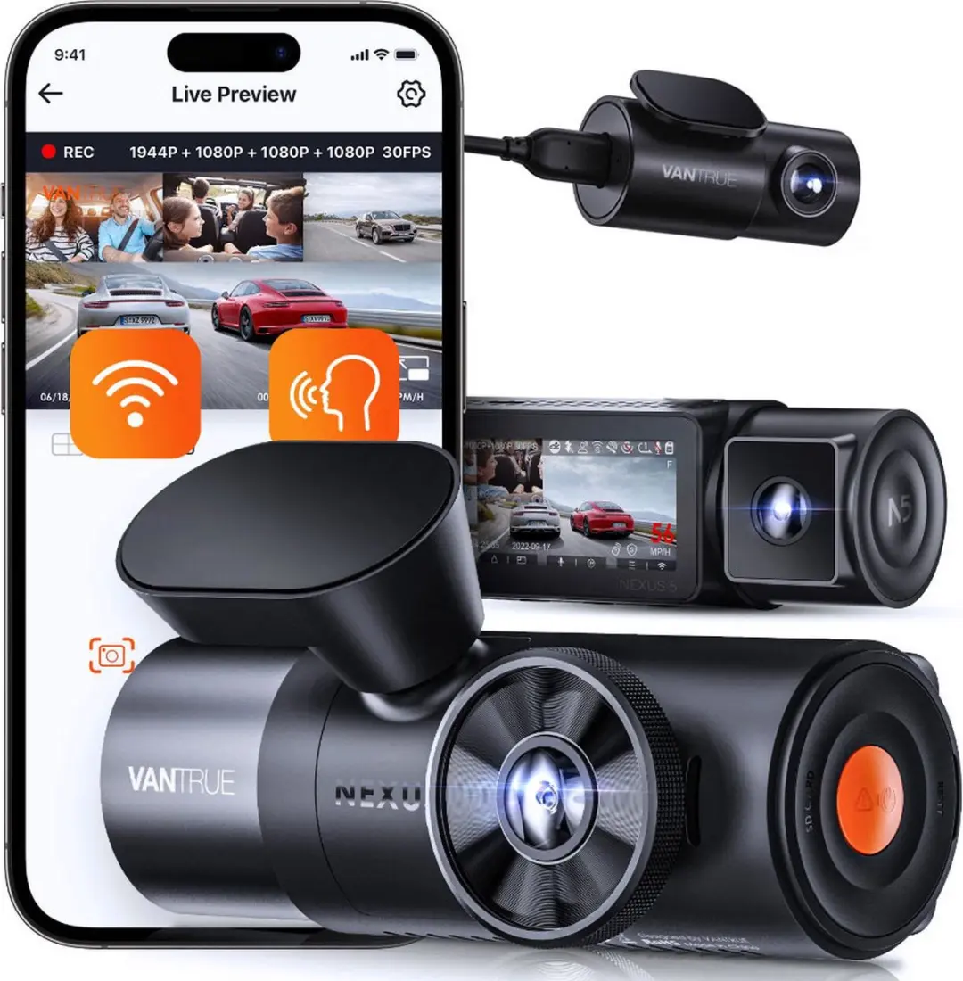 Vantrue N4 Pro Triple 3CH dashcam - 4K - Wifi en GPS - afbeelding 2 van 6