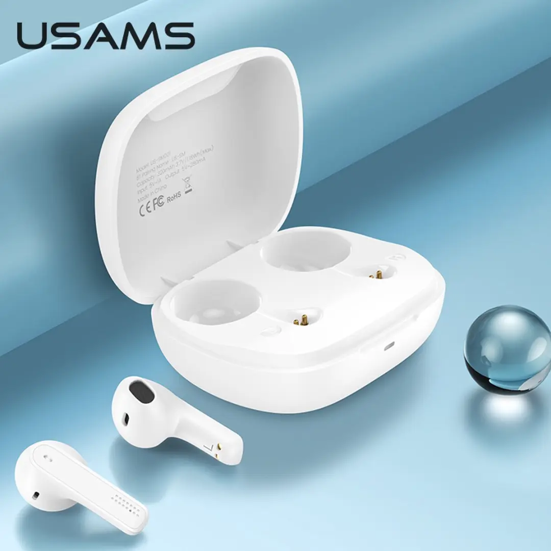 USAMS SM Serie SM001 Draadloze Koptelefoon - Wit - afbeelding 4 van 6