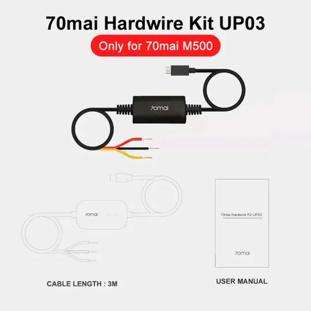 70mai UP03 Hardwire Kit - Zwart - afbeelding 3 van 4