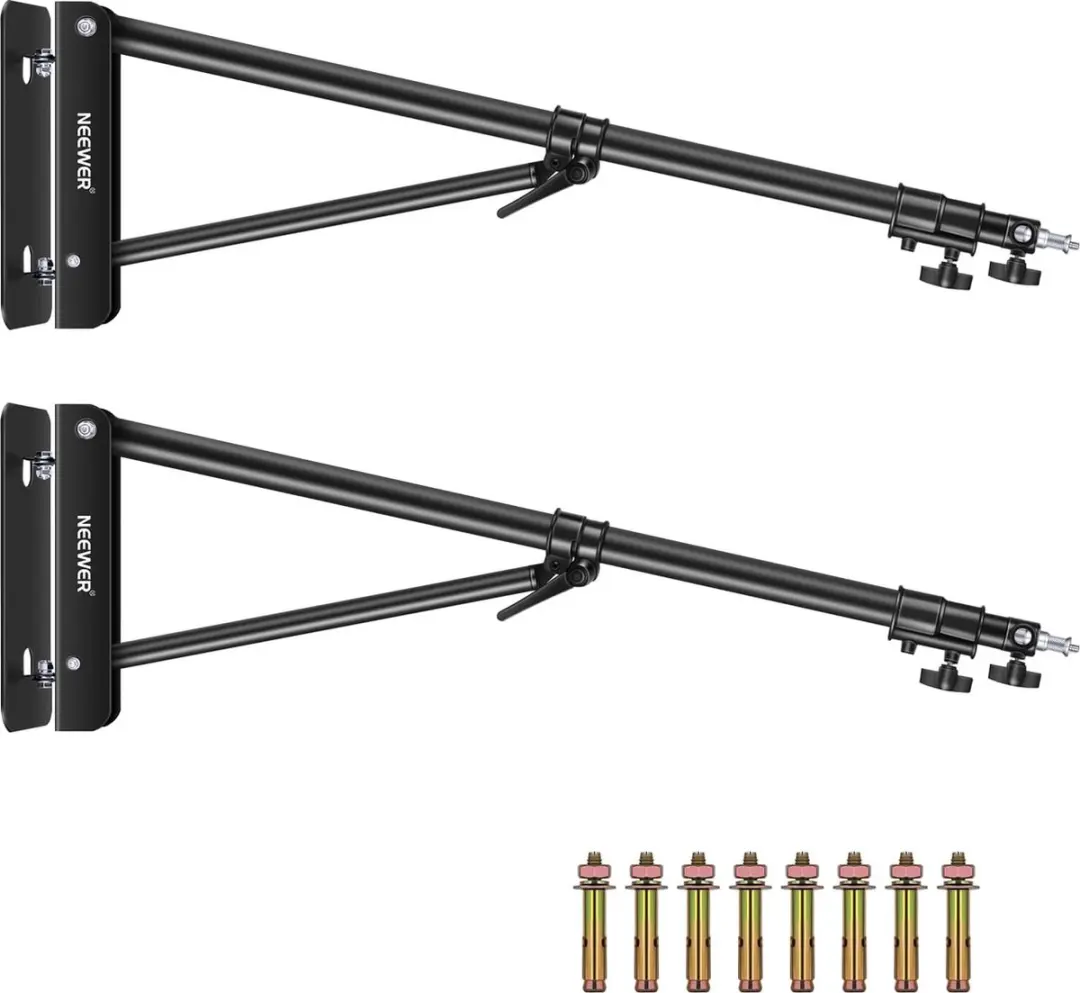 Neewer®- 2 Pack Driehoekige Wandgemonteerde Boomarm voor Fotografie