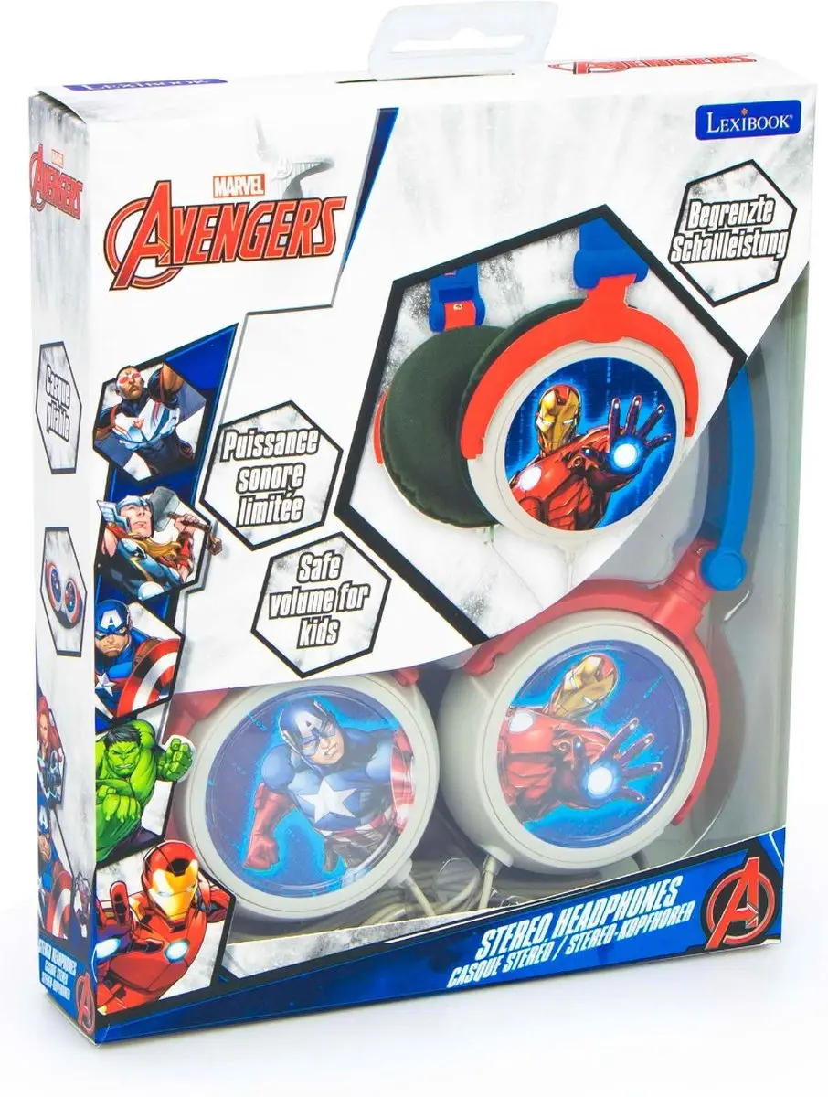 Lexibook Avengers HP010AV Koptelefoon - Bedraad - Blauw - afbeelding 4 van 6