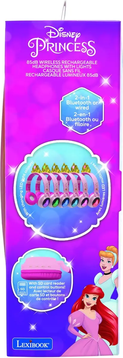 Lexibook Disney Princess HPBT015DP Bluetooth Koptelefoon