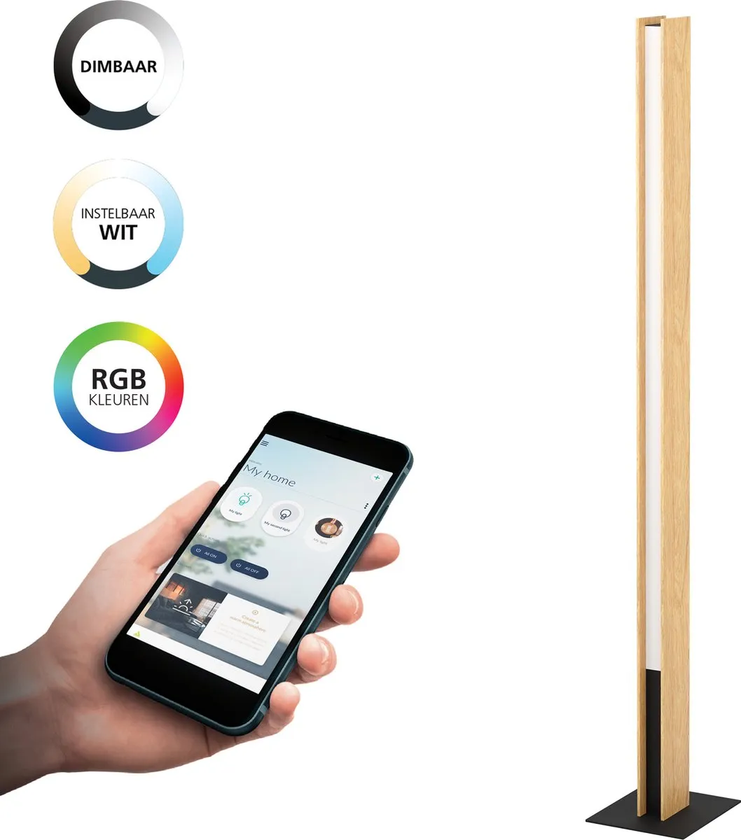 EGLO connect.z Anchorena-Z Smart Vloerlamp - 150cm - RGB & Wit - Zigbee