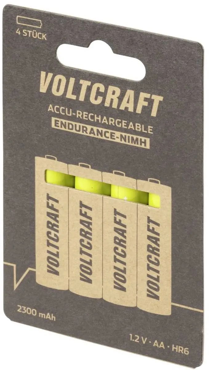 Voltcraft Endurance AA oplaadbare batterij NiMH 2300mAh - 4 stuk - afbeelding 2 van 4