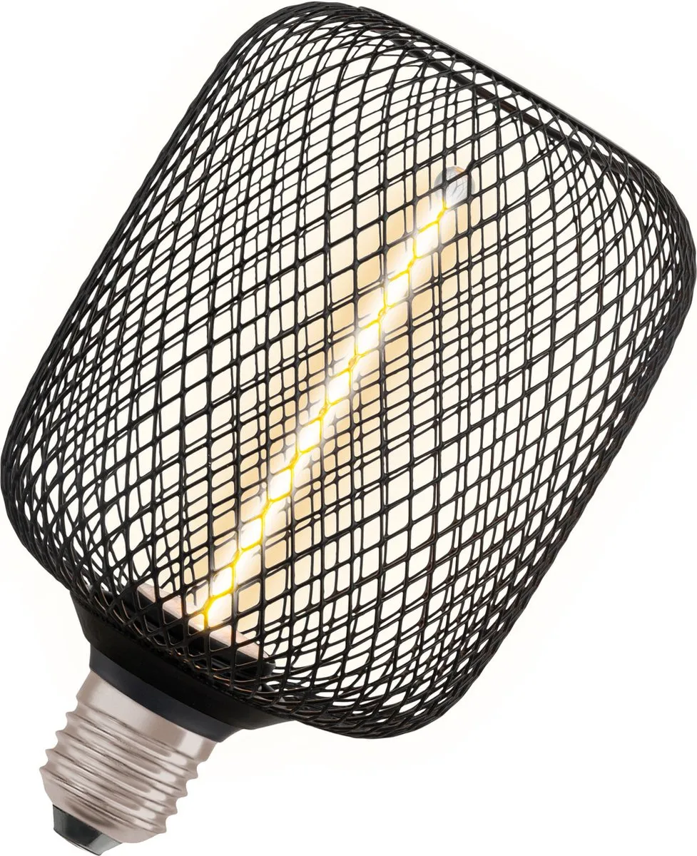 Osram LED Decor 3.5W 110lm 1800K Square Zwart | Dimbaar | E27 | Zeer Warm Wit | 3.5 watt | 25.000 Branduren