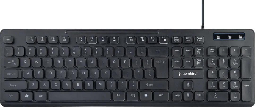 Gembird Rainbow Backlight Multimedia Toetsenbord KB-UML-02 - Zwart
