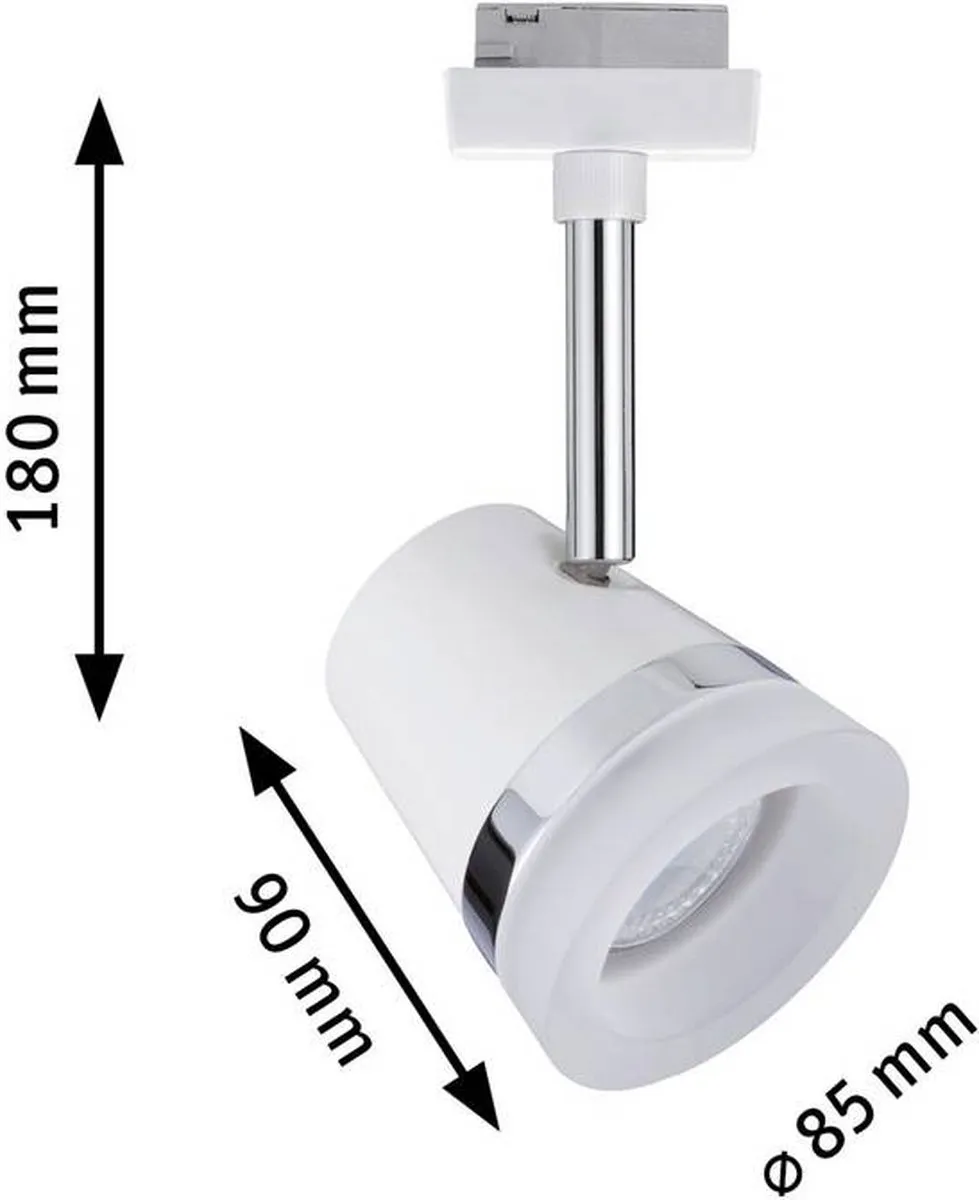 Paulmann Cone 95362 GU10 Railspot - 10W - Wit/Chroom - afbeelding 6 van 6
