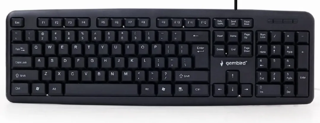 Gembird KB-U-103 USB Toetsenbord Amerikaans - Zwart