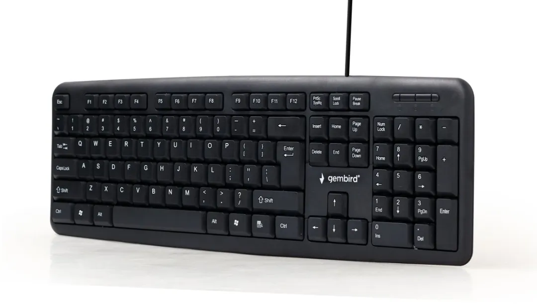 Gembird KB-U-103 USB Toetsenbord Amerikaans - Zwart