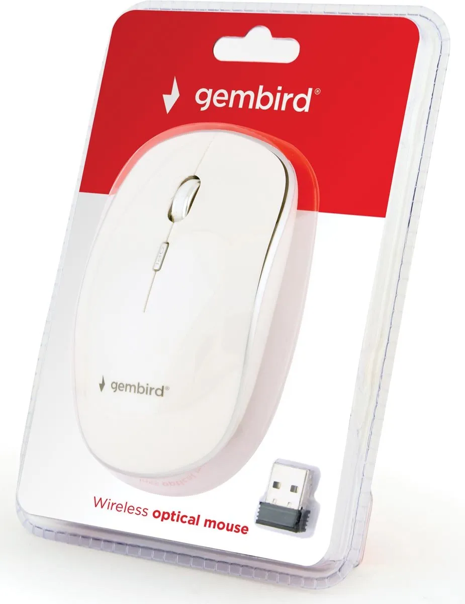 Gembird MUSW-4B-01-W Draadloze Muis - Wit