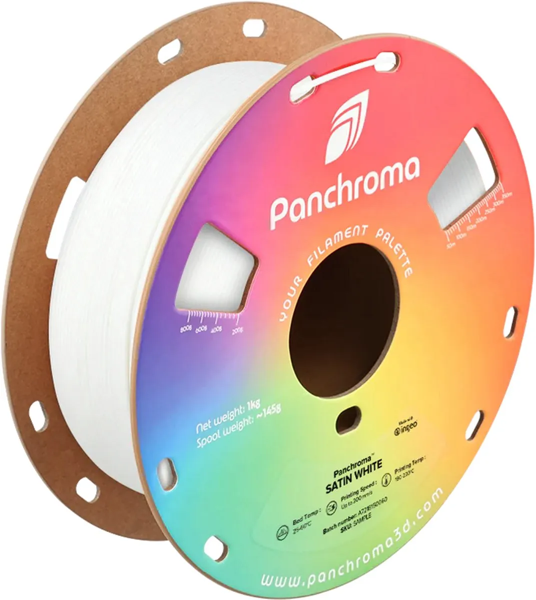 Polymaker Panchroma Satin PLA Filament 1.75mm - 1000g - Wit