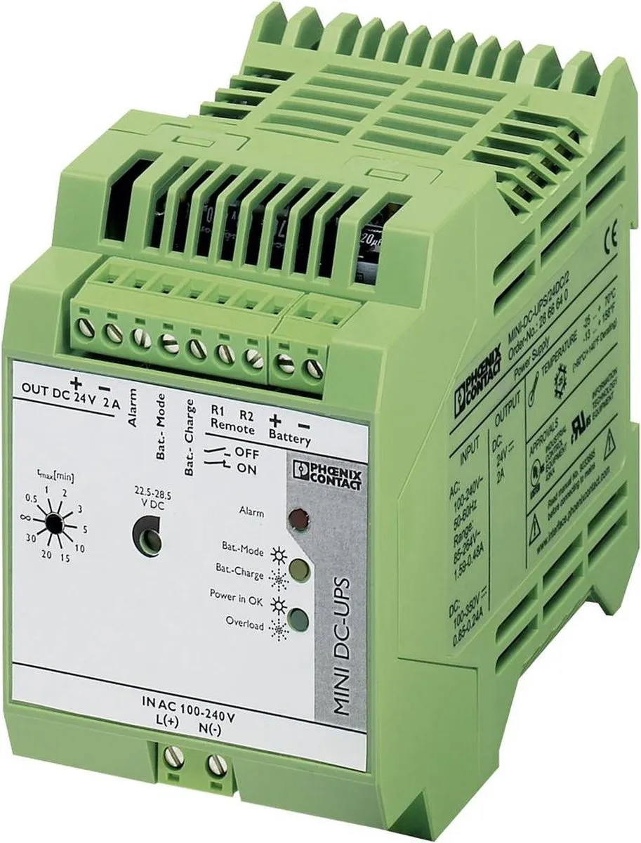 Phoenix Contact MINI-DC-UPS/24DC/2 2866640 DIN-rail UPS - Wit