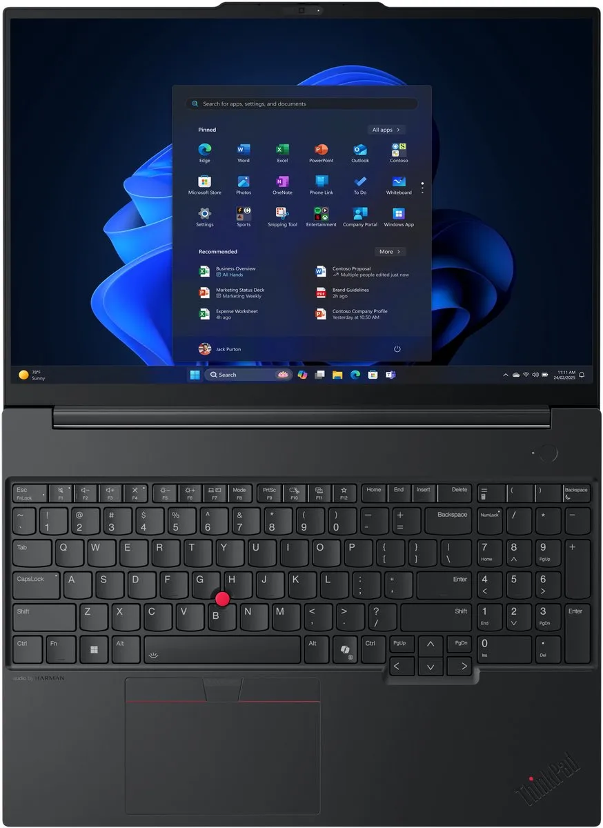 Lenovo ThinkPad E16 Gen 3 AMD Ryzen 5 Laptop 16" WUXGA 16GB 256GB SSD - Zwart