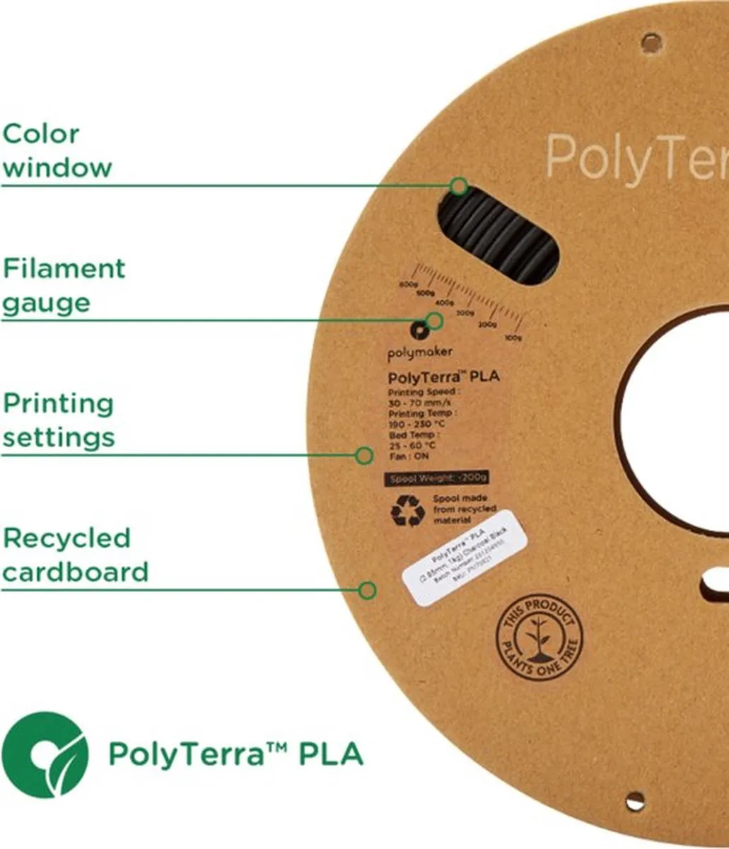 Polymaker Polyterra PLA Filament 1.75mm - 1kg - Banana