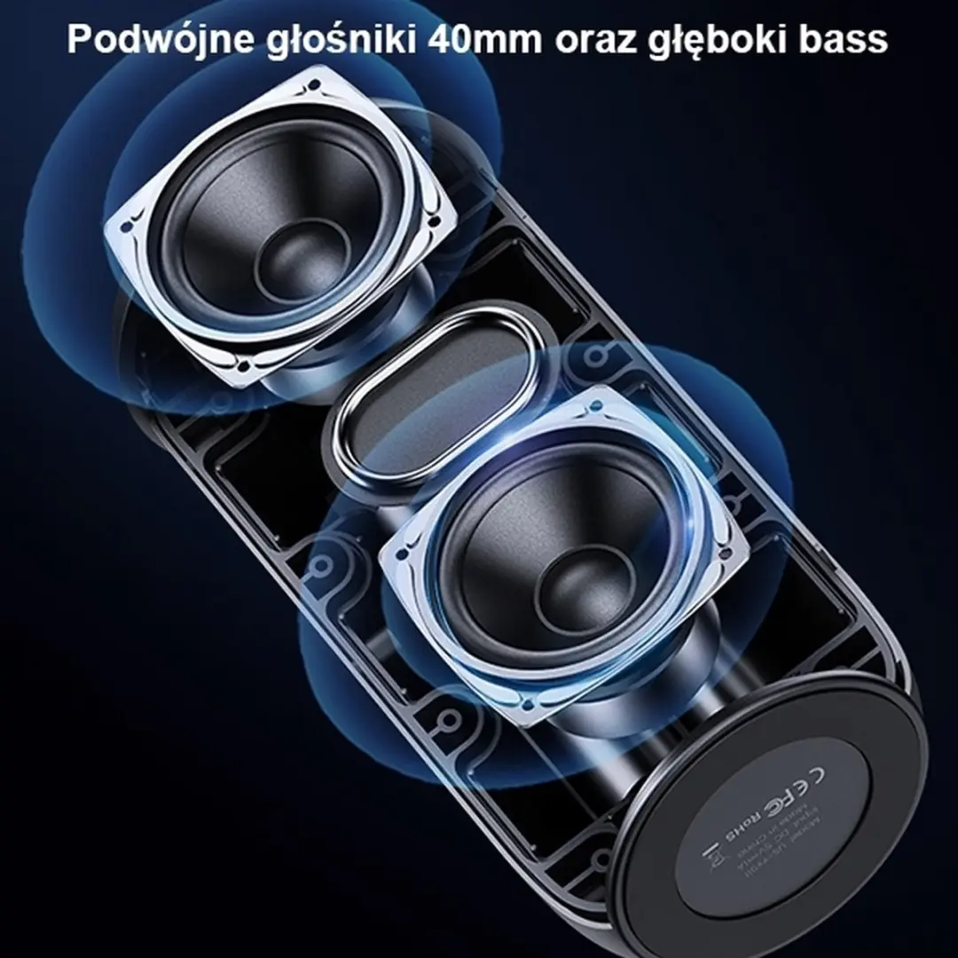 USAMS YC Bluetooth Luidspreker US-YC011 - 10W - Zwart - afbeelding 6 van 6