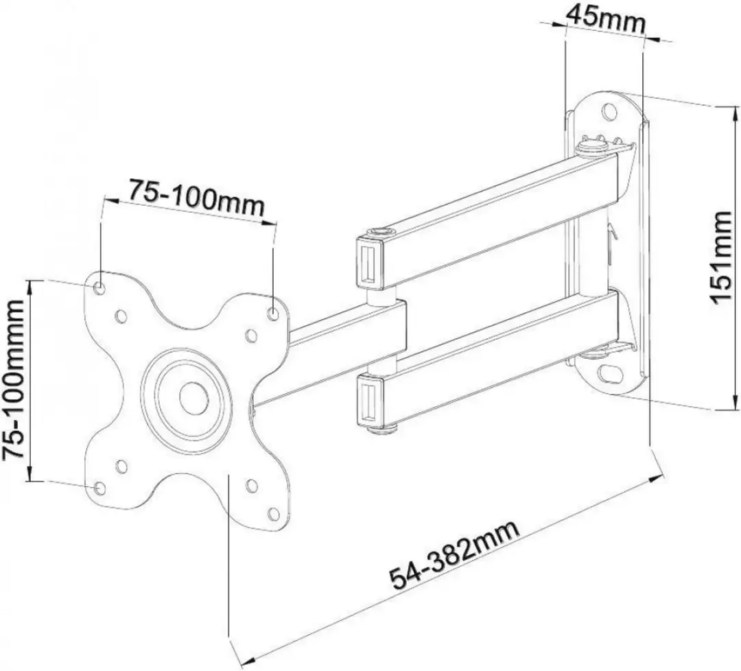 Techly ICA-LCD 923B TV-beugel - 13-30 inch - Zwart - afbeelding 3 van 6