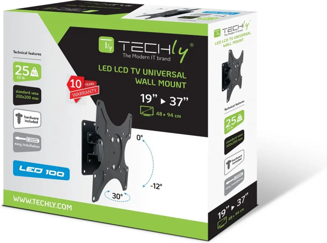 Techly ICA-LCD 2900B TV-bevestiging - Zwart - afbeelding 3 van 6